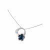 Pendentif Pasquale Bruni Je T'Aime En Or Blanc, Topaze London Et Diamants Blancs | Pasquale Bruni New