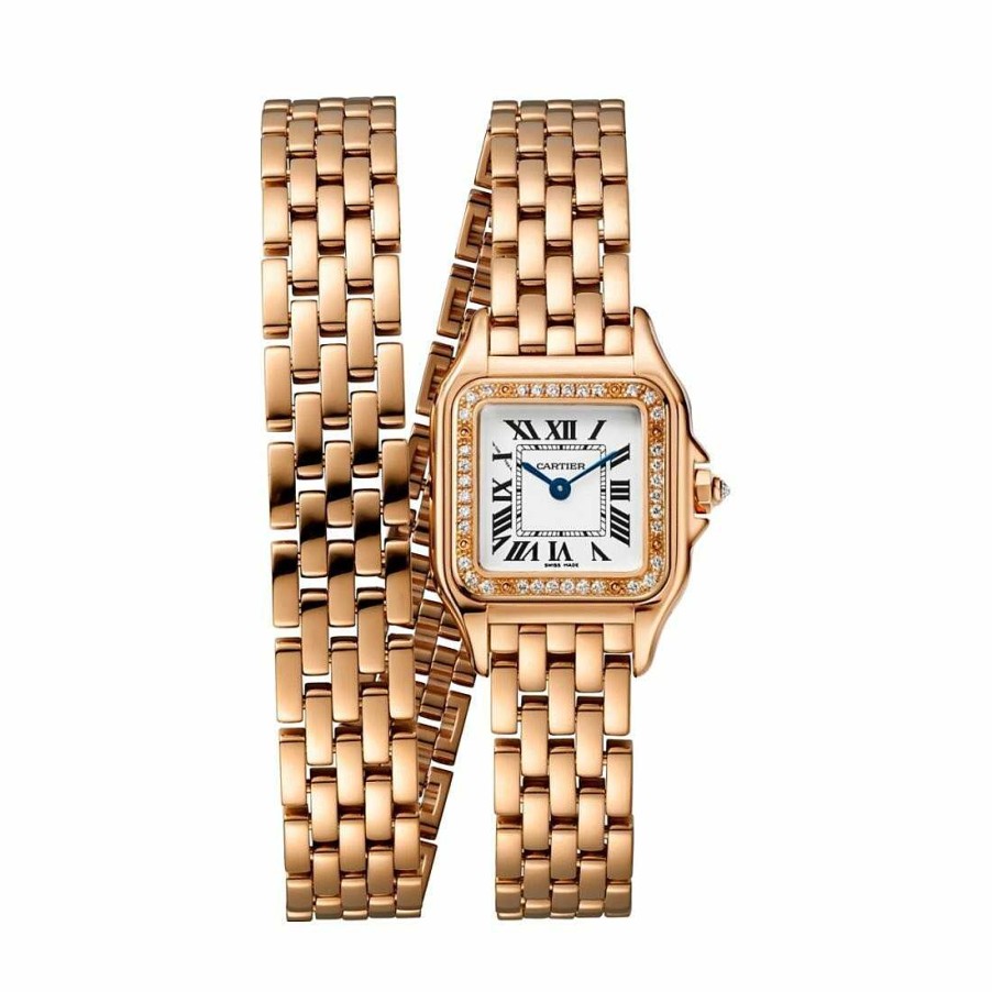 Montre Panth Re De Cartier Petit Mod Le, Mouvement Quartz, Or Rose, Diamants | Cartier Hot