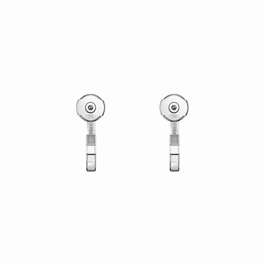 Boucles D'Oreilles Chopard Ice Cube Pur En Or Blanc Thique | Chopard Clearance