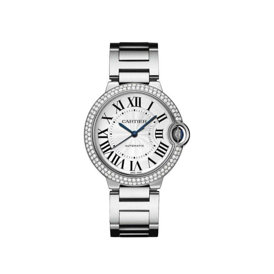 Montre Ballon Bleu De Cartier, 36Mm, Or Gris, Diamants, Saphir | Cartier Best