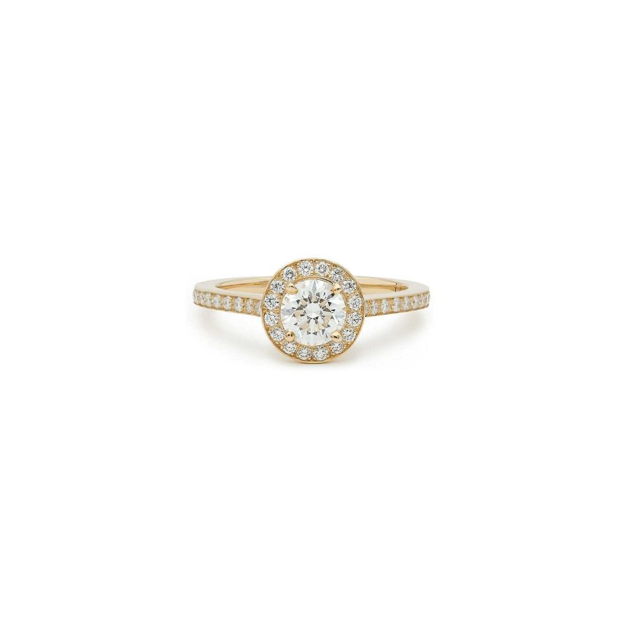 Bague Diamant Certifi Entourage Diamants En Or Rose | Dubail Wholesale