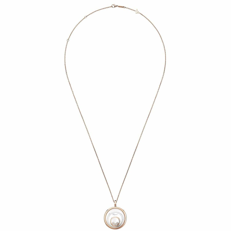 Collier Chopard Happy Spirit En Or Rose, Or Blanc Et Diamants | Chopard Wholesale