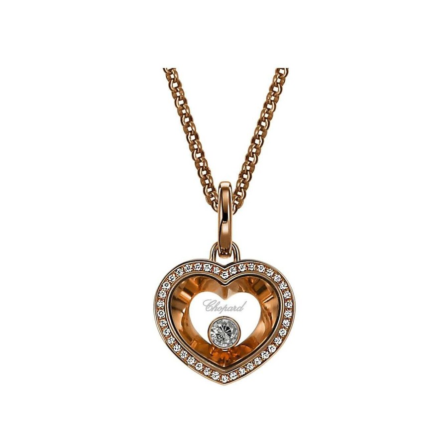 Collier Chopard Happy Diamonds En Or Rose Et Diamants | Chopard Wholesale