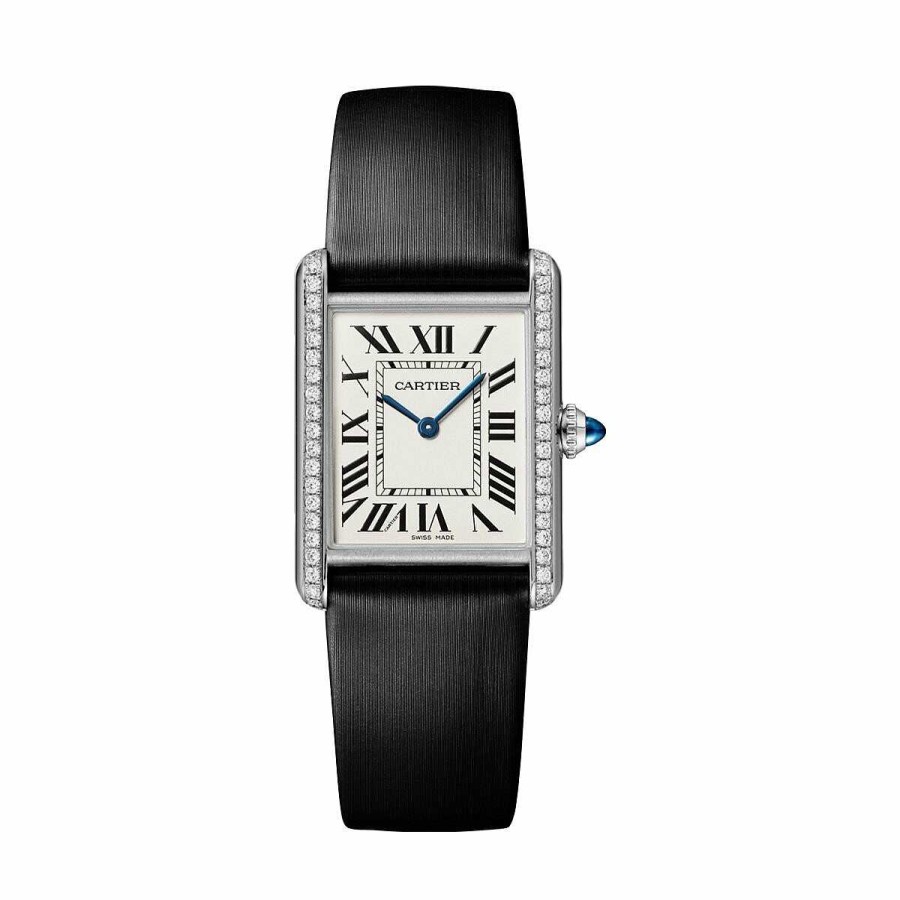 Montre Tank Must Grand Mod Le, Mouvement Quartz, Acier, Diamants, Cuir | Cartier Online