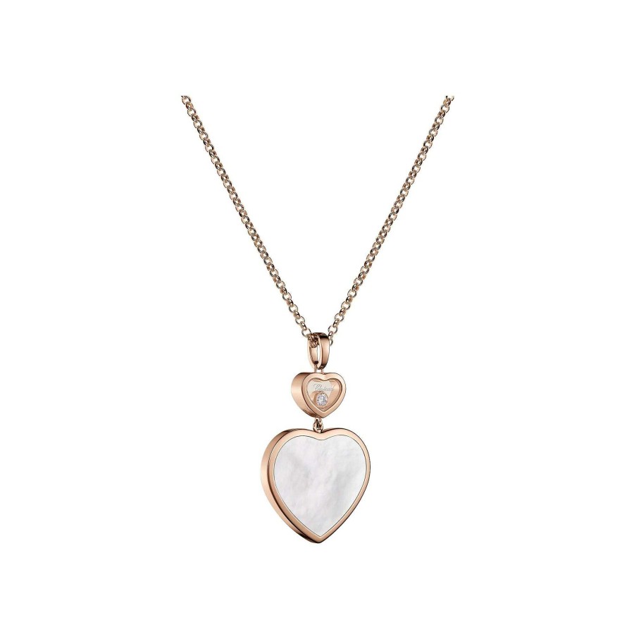 Pendentif Chopard Happy Hearts En Or Rose, Diamant Et Nacre | Chopard Online