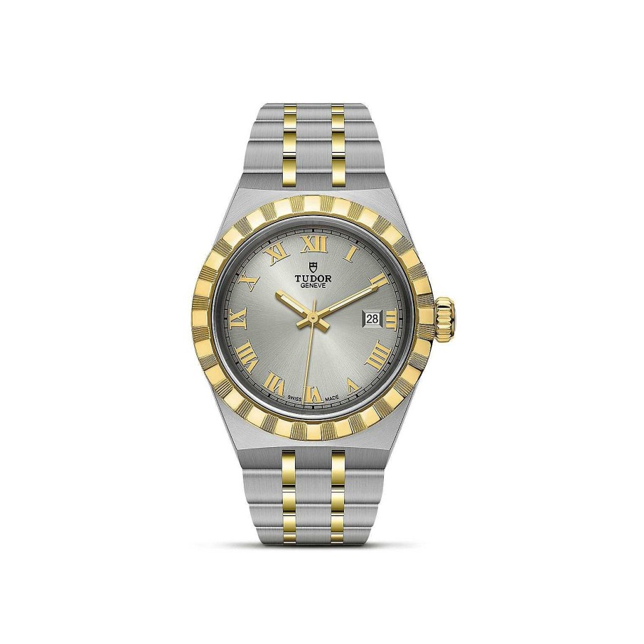 Montre Tudor Royal Bo Tier En Acier 28 Mm, Lunette En Or Jaune | TUDOR Clearance