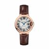 Montre Ballon Bleu De Cartier 33Mm, Mouvement Automatique, Or Rose, Cuir | Cartier Hot