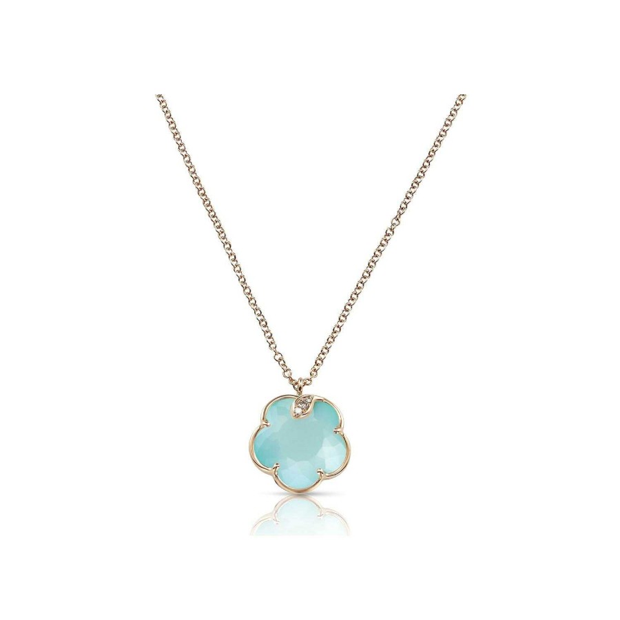 Collier Pasquale Bruni Petit Joli En Or Rose, Diamants, Turquoise Et Pierre De Lune | Pasquale Bruni Wholesale