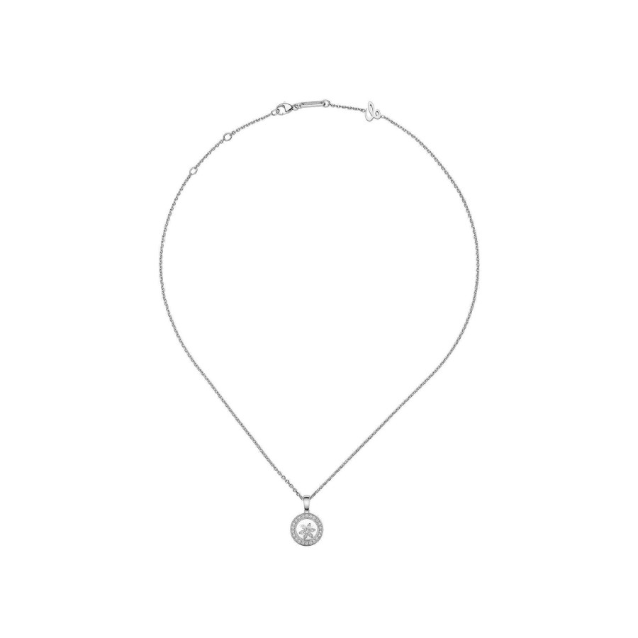 Collier Chopard Happy Diamonds En Or Blanc Et Diamants | Chopard New