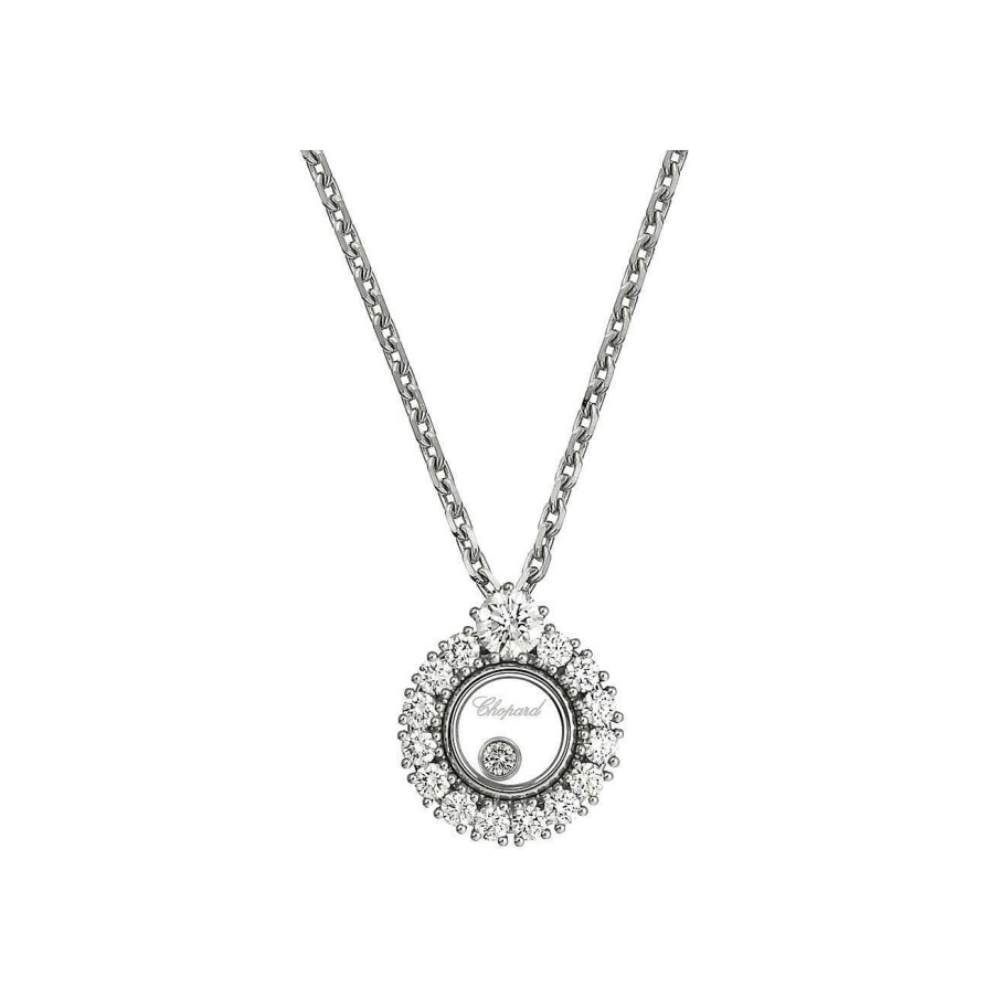 Collier Chopard Happy Diamonds En Or Blanc Et Diamants | Chopard Clearance